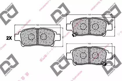 Комплект тормозных колодок DJ PARTS BP1007